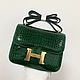 Handbag women's crocodile skin, in green, Classic Bag, St. Petersburg,  Фото №1