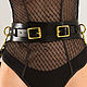 Leather belt 'Passion', BDSM bondage underwear, BDSM set. Bandage belt. goldbergatelier. My Livemaster. Фото №6