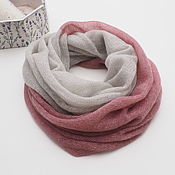 Bacchus: Knitted kerchief scarf bactus angora grey fluffy kerchief