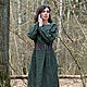 Women's linen dress with long sleeves green. Dresses. ZanKa. Online shopping on My Livemaster.  Фото №2