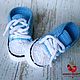 Booties knitted sneakers with round nose, Babys bootees, Krasnodar,  Фото №1