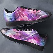 Обувь ручной работы. Ярмарка Мастеров - ручная работа Custom Sneakers Galaxy Painting Shoe Customization. Handmade.