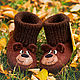 Slippers felted baby bears, Slippers, Chelyabinsk,  Фото №1