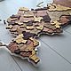  Карта России. Карты мира. Wooden3Dmap. Интернет-магазин Ярмарка Мастеров.  Фото №2