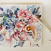 Картины и панно handmade. Livemaster - original item Boho - oil painting, painting with flowers. Handmade.