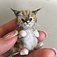 Камышовый кот. Тедди Зверята. minitoys.zhuravl. Ярмарка Мастеров.  Фото №5