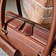 Деловая сумка из натуральной кожи. Ручная работа. Портфель. Slav-Leather. Handmade. Интернет-магазин Ярмарка Мастеров.  Фото №2