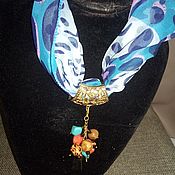 Украшения handmade. Livemaster - original item Shawl-Beads-necklace with bail and pendant. Handmade.