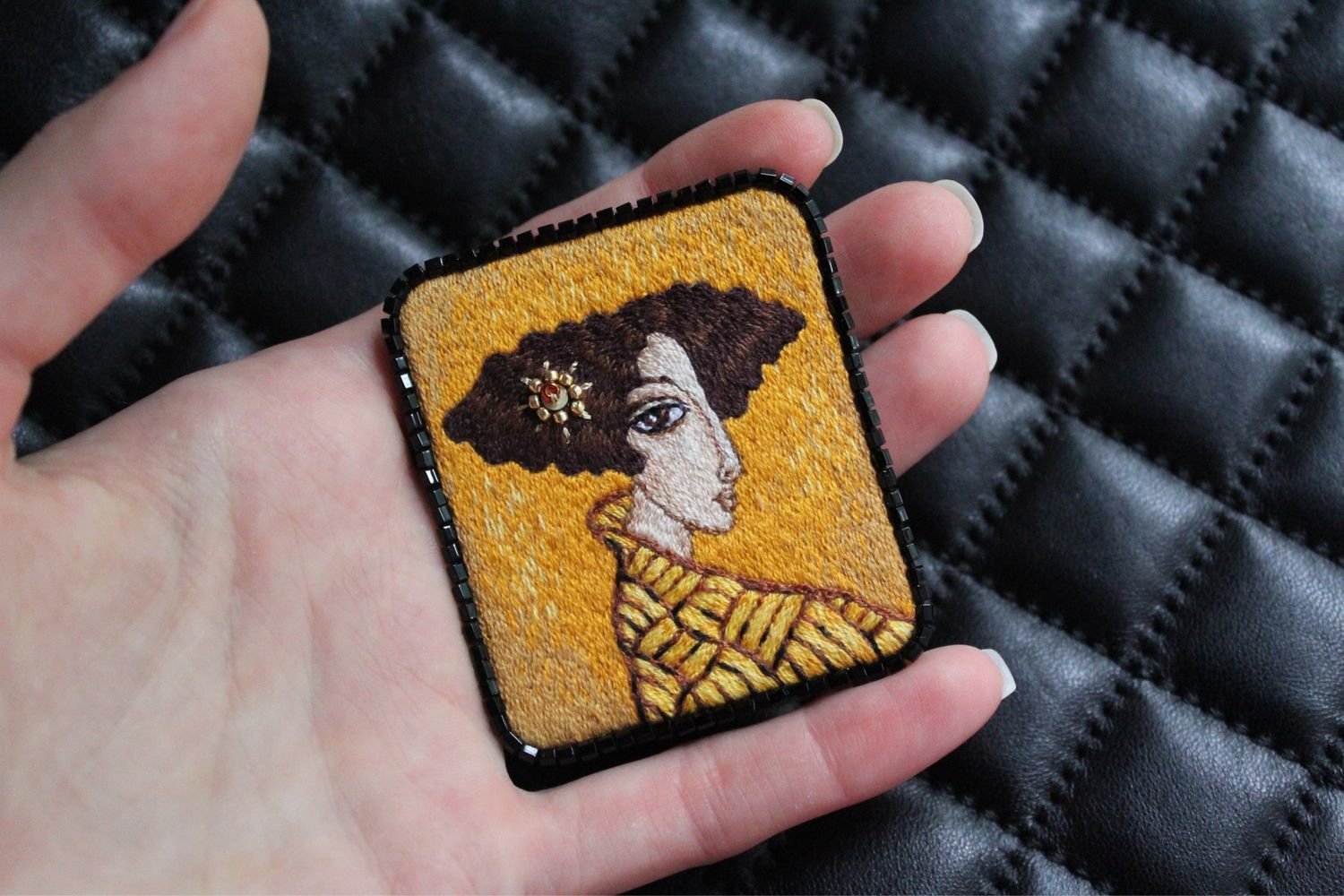 Брошь вышивка гладью по мотиву картины Сергея Смирнова – заказать на ...