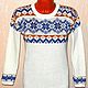 Knitted tunic with a Norwegian ornament snowflake. Sweaters. SweaterOK. Online shopping on My Livemaster.  Фото №2