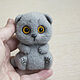 Scottish fold cat, dry felting. Felted Toy. touch-me. My Livemaster. Фото №4