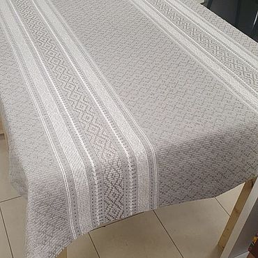 Для дома и интерьера ручной работы. Ярмарка Мастеров - ручная работа Скатерть "Череповецкий характер" лён. Handmade.