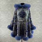 Одежда handmade. Livemaster - original item Poncho from the Pavlovsky Posad shawl 