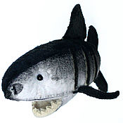 Для дома и интерьера handmade. Livemaster - original item Soft toy, white Shark, pendant, felt, funny toy. Handmade.