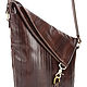 Leather handbag 'Verona' (brown header). Classic Bag. Russian leather Guild. My Livemaster. Фото №4