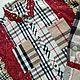 Рубашка в стиле пэчворк/апсайклинг с воланами в клетку Burberry, Рубашки, Барнаул,  Фото №1