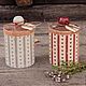 Set of jars for spices 'Rustic red' tree decoupage, Jars, Sokol,  Фото №1