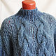 Вязаный свитер из кидмохера. Свитеры. Knit by Heart - Вязаная одежда 富. Ярмарка Мастеров.  Фото №5
