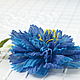 Brooch made of silk cornflower. Brooches. LIUDMILA SKRYDLOVA (flower glade). My Livemaster. Фото №4