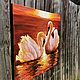 Swans. Pictures. Irene's gallery. Oil paintings.. My Livemaster. Фото №4