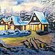  Картина маслом Новогодняя ночь, Картины, Бердск,  Фото №1