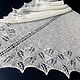 Order Openwork shawl white, Down scarf knitted with knitting needles. Lace Shawl by Olga. Livemaster. . Shawls Фото №3