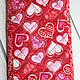 Phone Case, Eyeglass Case, Fabric, Quilted, Hearts. Eyeglass case. Svetlana Textile Bags Backpacks. My Livemaster. Фото №6