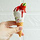 Strawberry ice cream. Dummy. Stuffed Toys. florist_lyudmila. Online shopping on My Livemaster.  Фото №2