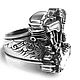 Кольцо из серебра Мотор ANR24-004. Кольца. Blacksilver. Интернет-магазин Ярмарка Мастеров.  Фото №2