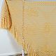 Shawl color sand 190*105 Crocheted triangular with tassels #015, Shawls, Nalchik,  Фото №1
