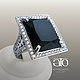 Very beautiful ring with black agate!

