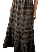 Одежда handmade. Livemaster - original item The skirt is long, three-tiered on a soft belt with an elastic band. Handmade.
