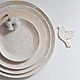 белое бежевое блюдце тарелка кружевное в эко-стиле. Тарелки. ignata ceramics. Ярмарка Мастеров.  Фото №5