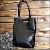 Оригинальная сумочка из кожи растительного дубления - Светленькая