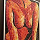 Ню. Огонь. Картины. Mosaic-picture. Ярмарка Мастеров.  Фото №4