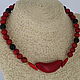 Choker necklace made of howlite and shungite stones ' Red and black. Chokers. Magic box. Online shopping on My Livemaster.  Фото №2