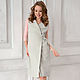Vest dress Heavenly swallow made of wool blue gray on the smell, Dresses, Novosibirsk,  Фото №1