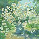 Oil painting flowers 50/70 'Bucket of daisies'. Pictures. Russian Oil Paintings. Online shopping on My Livemaster.  Фото №2