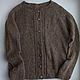 Brown jacket with buttons 'Truffle' Irish yarn. Cardigans. SolarisArtis. My Livemaster. Фото №6