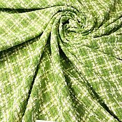 Материалы для творчества handmade. Livemaster - original item Fabric: Tweed boucle Chanel light green. Handmade.