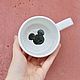 Smooth mug with a pattern inside on the bottom of Mickey Mouse, Mugs and cups, Saratov,  Фото №1