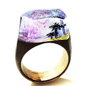 Украшения handmade. Livemaster - original item Деревянное кольцо "Пляж". Handmade.