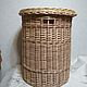 Large wicker basket for linen with a cover made from natural willow twigs, Storage Box, Kirovo-Chepetsk,  Фото №1