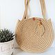  Round jute bag with keychain, Crossbody bag, Bataysk,  Фото №1