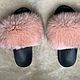 Flip flops with arctic fox fur powder. Flip flops. Warm gift. Online shopping on My Livemaster.  Фото №2