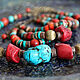 Necklace and bracelet route to Tibet, coral, turquoise, ethnic, kit. Jewelry Sets. Ritasdreams (ritasdreams). Online shopping on My Livemaster.  Фото №2