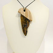 Украшения handmade. Livemaster - original item Emir`s Blade Pendant amber wood K-745. Handmade.