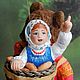 Машенька и Медведь, ватная ёлочная игрушка. Елочные игрушки. Татьяна Зубарева (hobbymix). Ярмарка Мастеров.  Фото №6