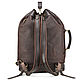 Order Leather backpack ' sachet '(dark brown crazy). Russian leather Guild. Livemaster. . Backpacks Фото №3