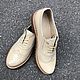 Oxford shoes ivory beige sole. Oxfords. Hitarov (Hitarov). My Livemaster. Фото №4